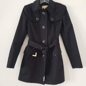Michael Kors Black Beverly Trench Coat